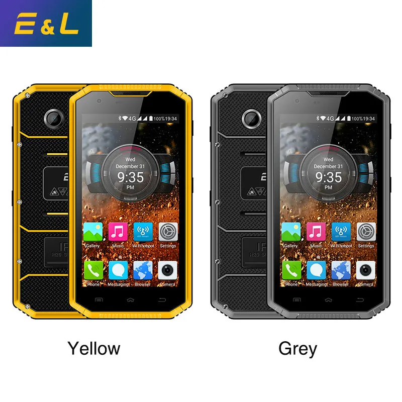 E & L W7S 2 Гб 16 мобильный телефон IP68 EL водонепроницаемый 5 0 дюйма Android 6 MTK6737