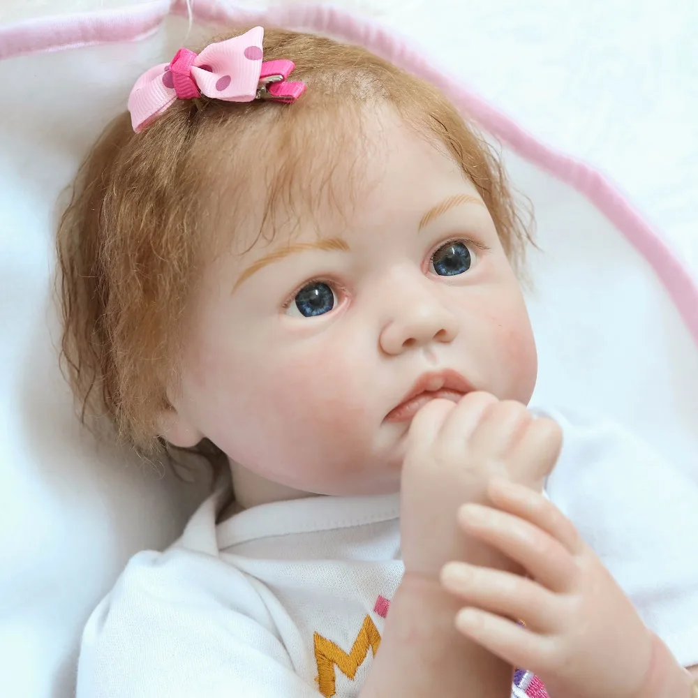 

55cm New Exquisite silicone Reborn Baby Dolls Lifelike NPKCOLLECTION Newborn Babies Birthday gift Child Play House Toy boenca