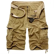 New 2018 Men Cargo Shorts Casual Loose Short Pants Camouflage Military Summer Style Knee Length Shorts