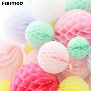 

10PCS 4inch(10cm) Hot Tissue Paper Lanterns Honeycomb Ball Hanging Ornaments Wedding Birthday Baby Shower Home Party Decoration
