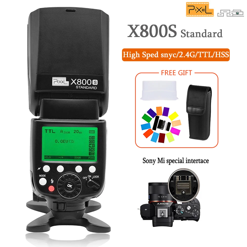 Pixel X800s 2.4g Wireless Flash Speedlite With Ttl Hss 1/8000s Flash