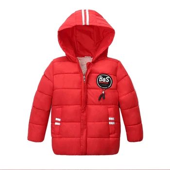 

Fashion Autumn Winter Boys Jacket Children's Clothing Kids Hooded Warm Outerwear Cotton Coat Thickening Boy Clothes 2-5 Y