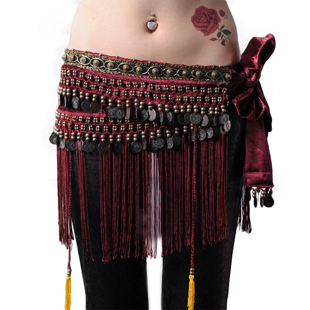 Аксессуары для танцевальной одежды 3 цвета|belly dance coin belt|coin belttribal belly clothing |