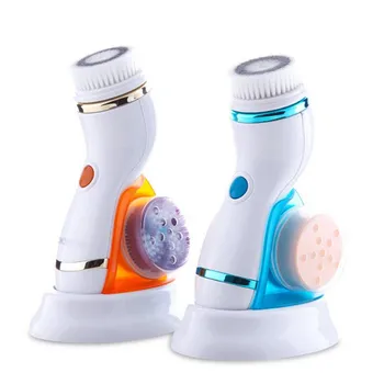 

4 In 1 Electric Rotating Face Cleaner Brush Ultrasonic Deep Pore Cleaning Machine Skin Scrubber Massager Facail Wrinkle Remover