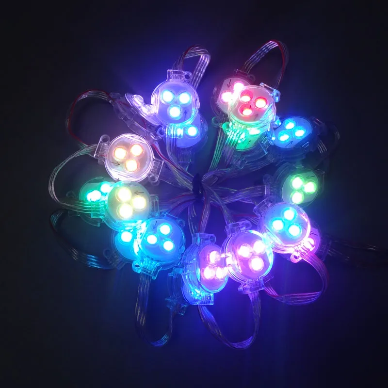 300 шт. ws2811/LPD6803/WS2801/DMX512/1908 IC опционально D30 5050SMD RGB 3 светодиода точечный
