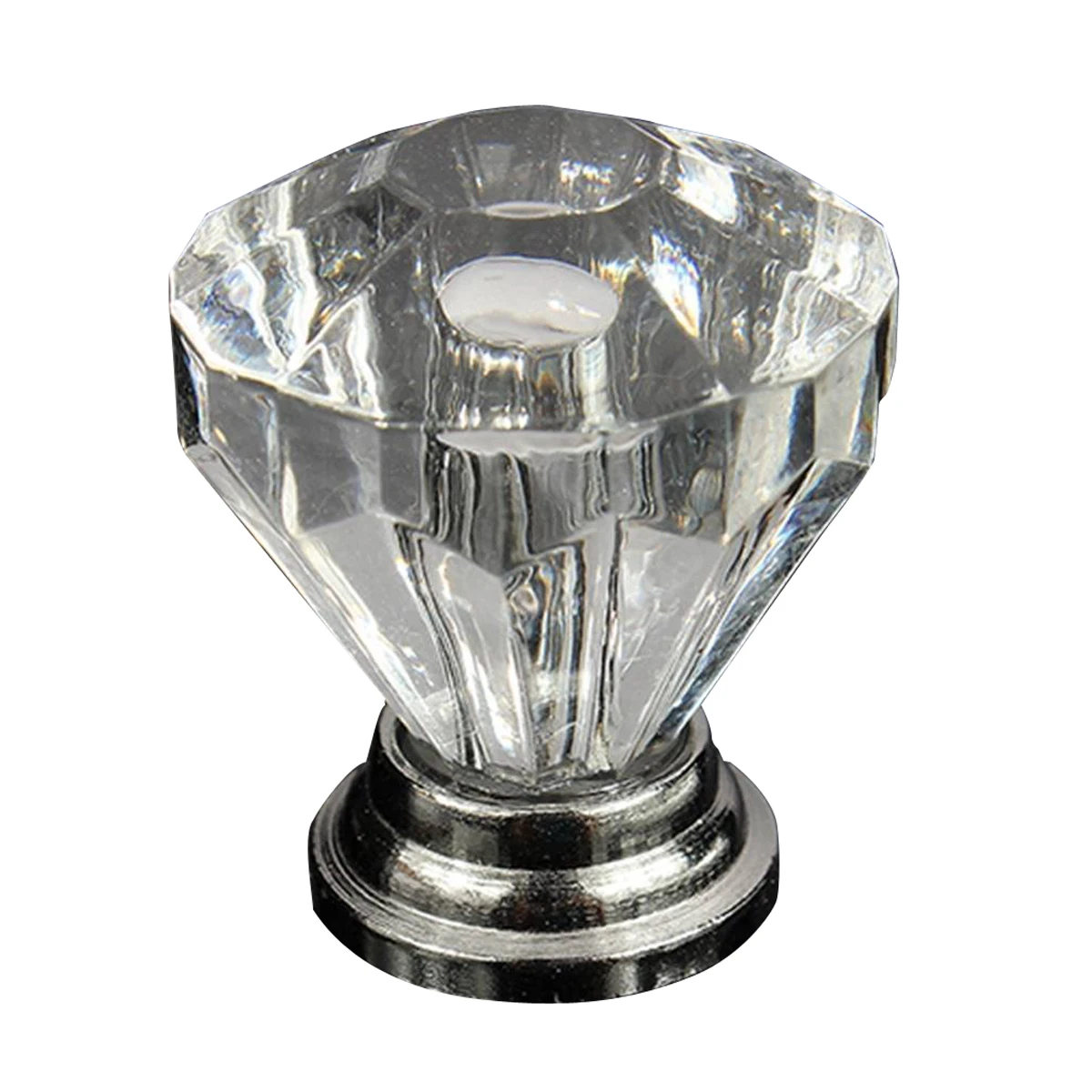 12pcs Acrylic Crystal Door Drawer Knob Pull Handle Cupboard