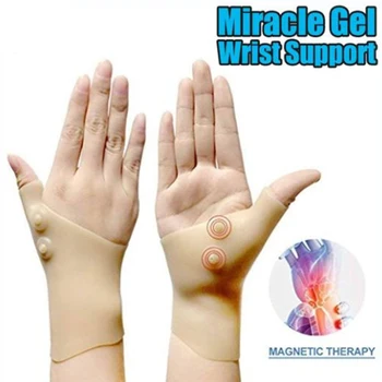 

Magnetic Therapy Wrist Hand Thumb Support Gloves 1PC Silicone Gel Arthritis Pressure Corrector Massage Pain Relief Gloves