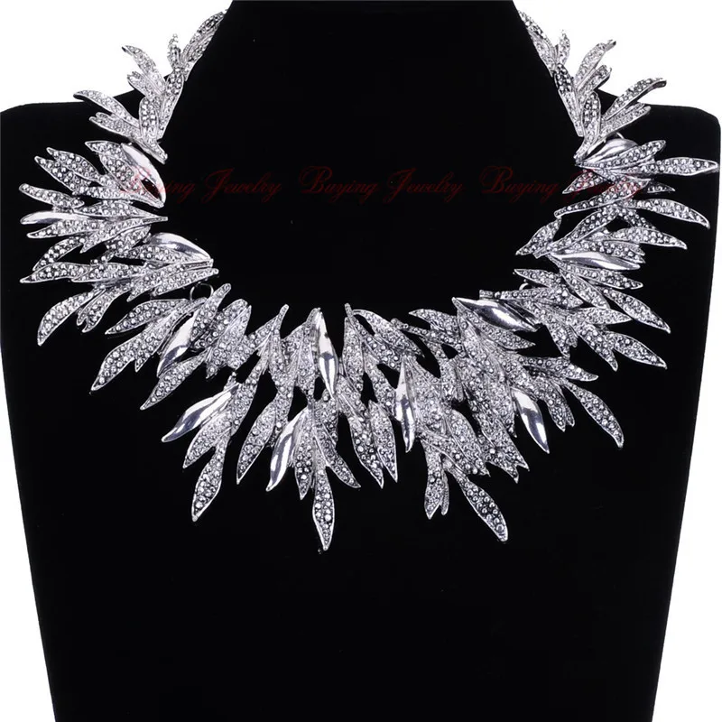 Женское объемное ожерелье с металлической цепочкой в форме листа|collar necklace|necklace