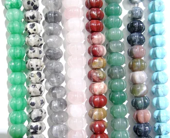 

8x10mm Natural tiger eye stone crystal Agates turquoises Pumpkin Beads for DIY Jewelry Making Fashion Bracelet 50pcs strand