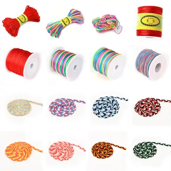 

New Hot Selling 28 styles Stretch Cord Rubber Rope Nylon Bracelet Beads Strings Hair Strips Accessory DIY Cotton Twisted Cord