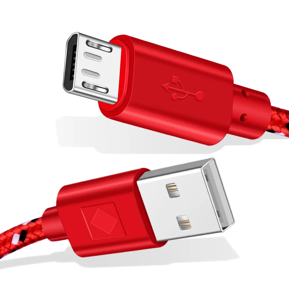 1 м 2 м 3 м USB кабель с нейлоновой оплеткой для быстрой зарядки Micro USB кабель для Samsung S7 Xiaomi LG Huawei Tablet Android Phone зарядное устройство Шнур