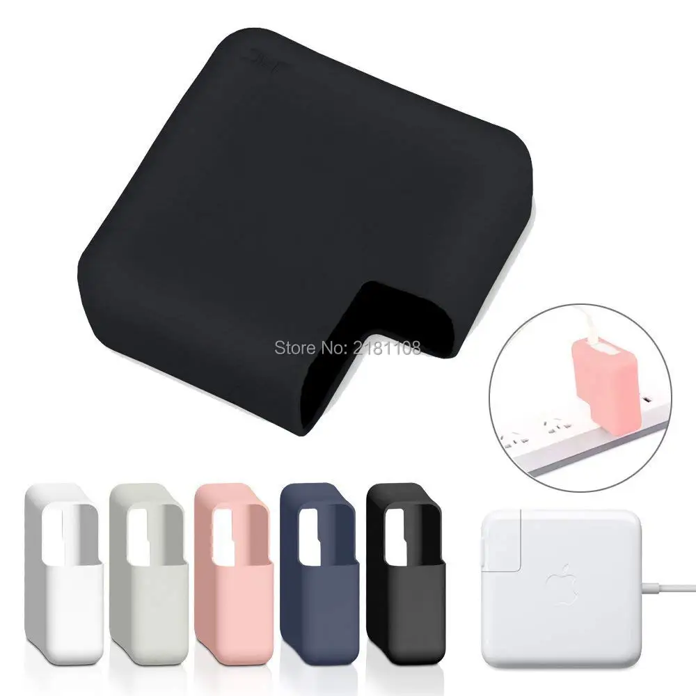 Protetor de Carregador de Silicone Ultra Fino para Macbook Capa para Adaptador de ar 13 Pro 60w 61w 30w Mangas Poeira Anti-queda Arranhão Case - Imagem 3
