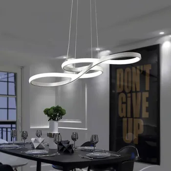 

Home Modern Led Pendant Lights Dining Room Living Room Aluminum White Black Lustres de Led Pendant Lamps Suspendu Colgante