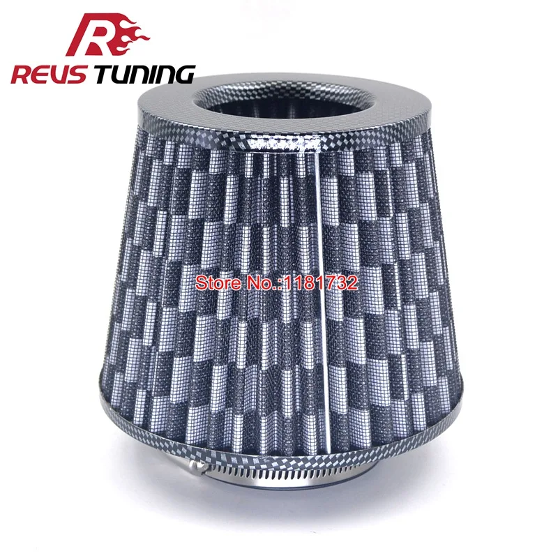 

Carbon Style Aluminum Frame Universal 3'' Racing Air Intake Filter