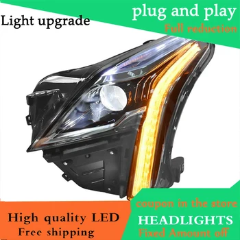 

Car Styling for Cadillac XT5 Headlights 2016-2018 Cadillac XT5 LED Headlight DRL Lens Headlamp H7 D2H HID Xenon bi xenon