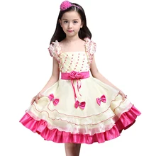 Элегантное милое Повседневное платье принцессы с оборками для маленьких девочек Детские платья для крещения на день рождения Одежда для детей