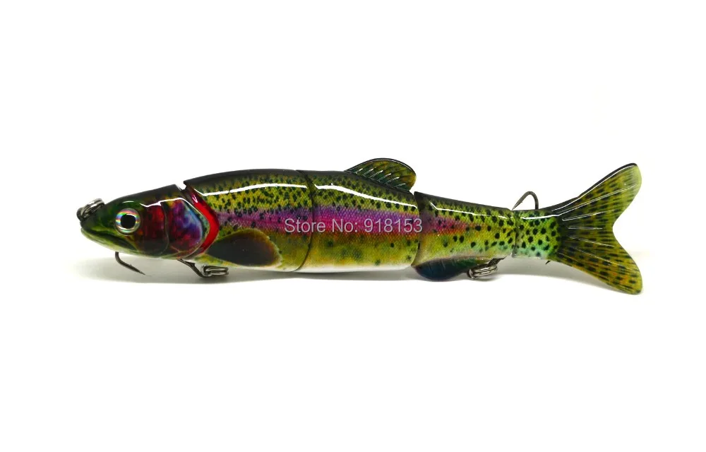 16CM Life Like Rainbow Trout Multi jointed PIKE BASS Fishing Hard Lure