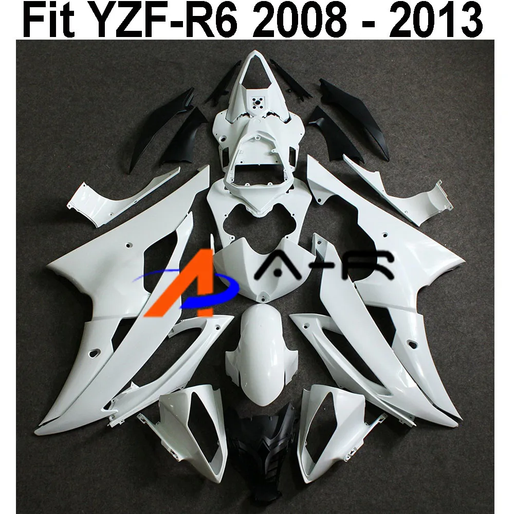 

Motorcycle ABS Unpainted White Fairings BodyWork Kit For YAMAHA YZF-R6 YZF R6 YZFR6 2008 - 2013 2009 2010 2011 2012 Fairing