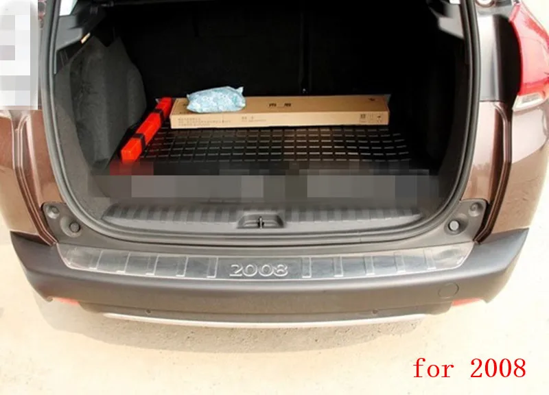Car-covers-High-quality-stainless-steel-Rear-bumper-Protector-Sill-fit-For-2014-2016-Peugeot-2008