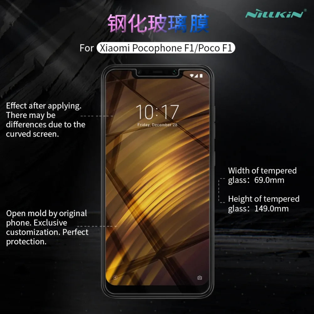 Для xiaomi Pocophone F1 закаленное Стекло Экран протектор Nillkin Amazing H+ Pro противовзрывная защита для стекла для xiaomi poco F1