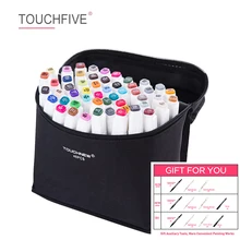 TouchFIVE 20 Вт, 30 Вт/40/60/80/168 Цвет маркер для рисования набор двуглавый художественный эскиз жирной на спиртовой основе маркеры для анимации ручка