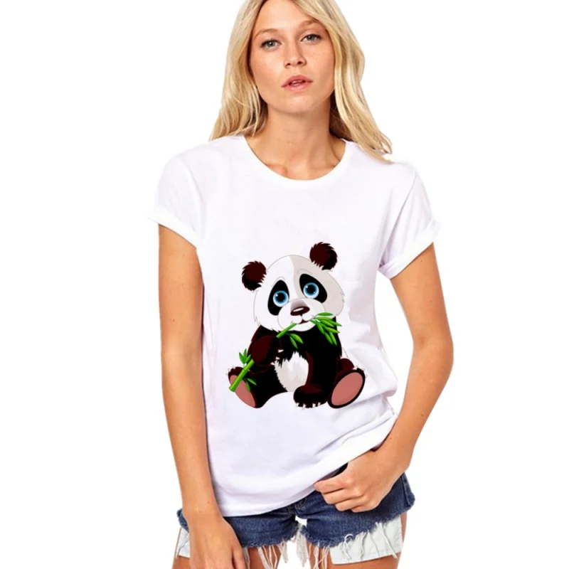 

1pcs Women Summer T-Shirts Female T-Shirts Top Short Sleeve Panda Women T-shirt Hot Sale