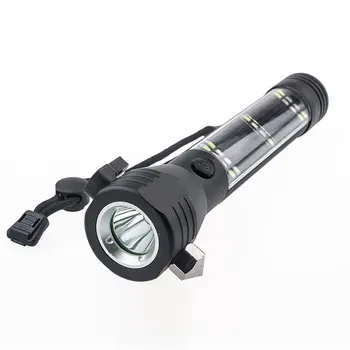 

Multifunctional Outdoor Camping Security Emergency Light Solar Powered LED Flashlight Safety Torch Light Survival Tool Sale
