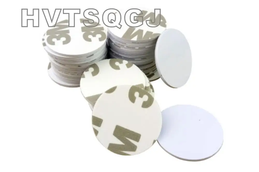 (100 pcs/lot) NFC 215 For Tagmo Switch Tags Cards 13.56MHz Round RFID Coin PVC Tag for All Mobile Phone Without Sticker With |