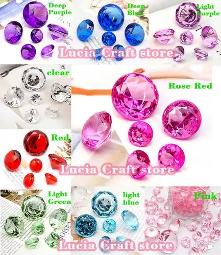 

Lucia crafts 288pcs/lot 4.5/6/8/10mm multi option Mixed Sizes gems Wedding Party confetti Crystal Diamond Culet Faceted D0701