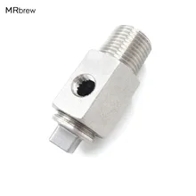 Прицел измерительный адаптер с вилкой, 1/" MPT x 1/8" FPT, нержавеющая сталь 304, домашнее оборудование