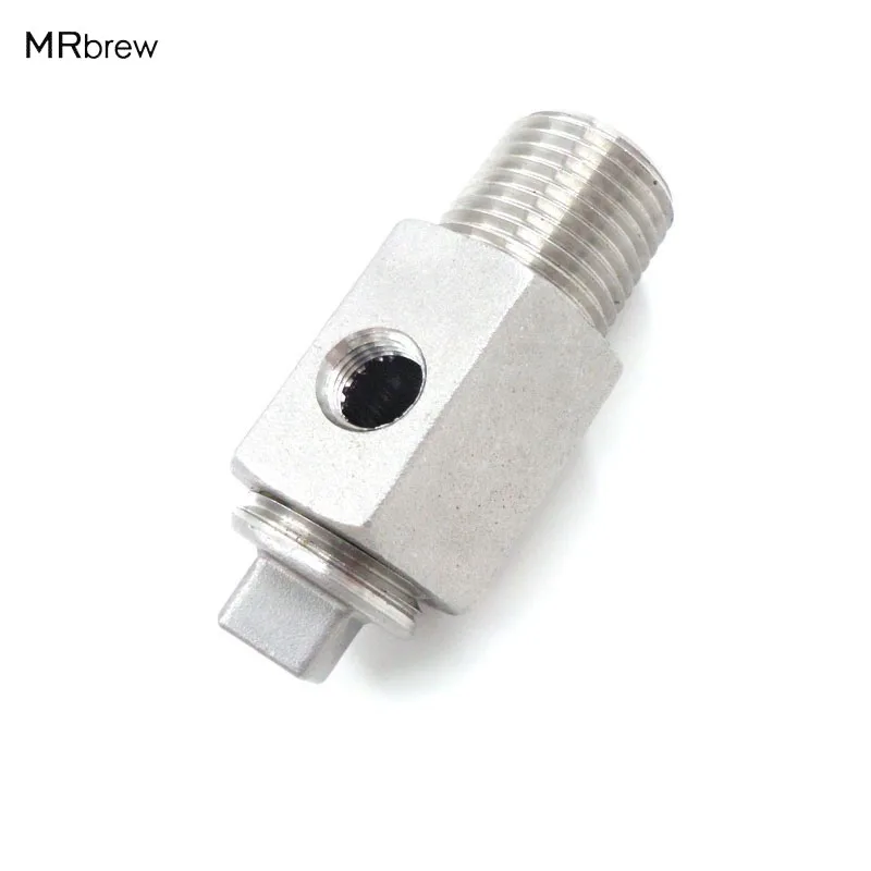 

Sight Gauge Adapter with plug, 1/2" MPT x 1/8"FPT, Stainless Steel 304, Homebrew Hardware