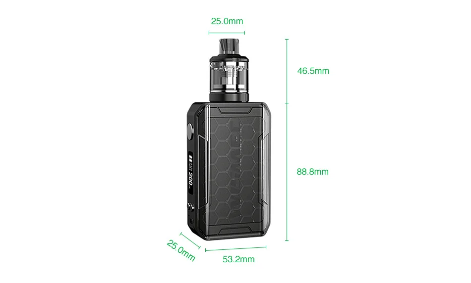 WISMEC SINUOUS V200 200W TC Kit with Amor NSE