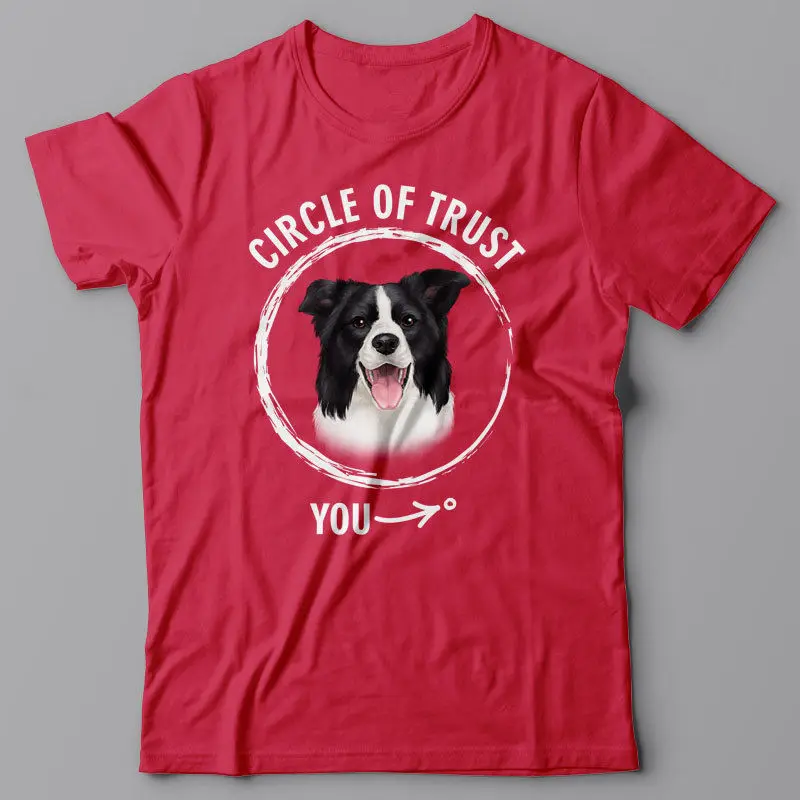 Cool T-shirt CIRCLE OF TRUST - BORDER COLLIE breed gift for dog lover | Мужская одежда