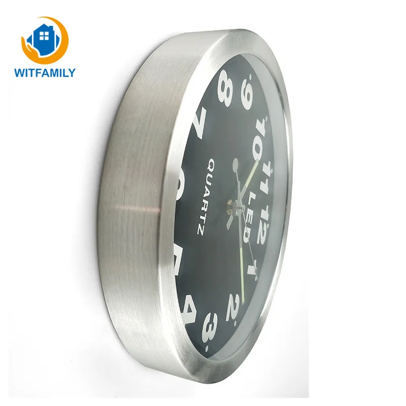 12 pulgadas Simple Digital Metal LED luces fluorescente reloj luminoso decoración del hogar Reloj de pared sala de estar reloj de dormitorio 12 pulgadas Simple Digital Metal LED luces fluorescente reloj luminoso decoración del hogar Reloj de pared sala de estar reloj de dormitorio