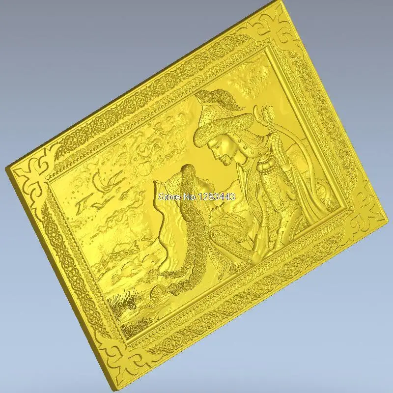 

High quality New 3D model for cnc 3D carved figure sculpture machine in STL file General and his wife farewell
