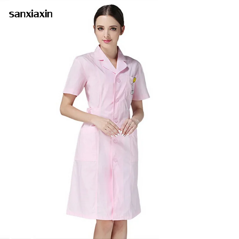 

sanxiaxin Overalls lab coat medical Ladies white coat work medical Lab Doctor Nurse Multicolour Uniform white medical Uniforms
