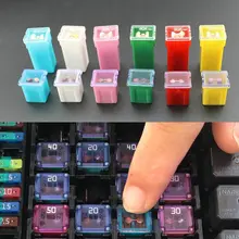 Автомобильный квадратный предохранитель короткие ноги грузовик страховой лист 20A 25A 30A 40A 50A 60A предохранитель коробка выделенный несколько цветов