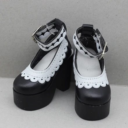 1 пара 7,8 см кружевные туфли на высоком каблуке для 1/3 BJD SD аксессуары для кукол игрушки для девочек детские куклы - Цвет: Black