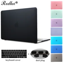 Пластик матовый Жесткий чехол для MacBook Air Pro Retina 11 12 13 15 Новые Pro 13 15 дюймов с сенсорным крючок + крышка клавиатура + Dust Разъем