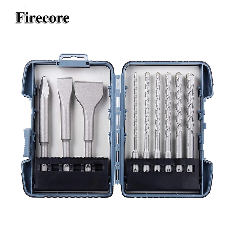 

9Pcs SDS Plus Electric Carbide Hammer Chisel Tile Set Hammer Drill Bits