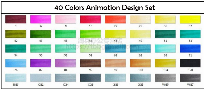 TOUCHONLY Маркеры Ручка Комплект 40/60/80/168 Цвет анимации эскизный чертёж маркер ручка для творчества на спиртовой основе с Manga Дизайн Искусство Подарки - Цвет: 40 Animation Set