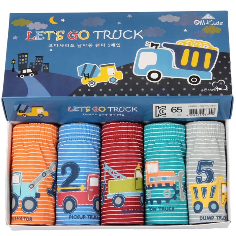 

5pcs/lot Cartoon Triangle underwear Boy Cotton Casual Panties Underwear for Children kids boys Briefs Pants 3-14Y Cueca infantil