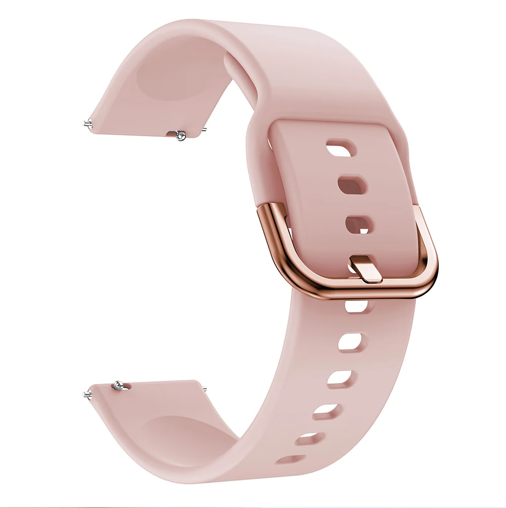Высококачественные силиконовые сменные наручные часы ремешок для Xiaomi Huami Amazfit Bip Lite браслет для Garmin Forunner 645/245 - Цвет: Soft pink