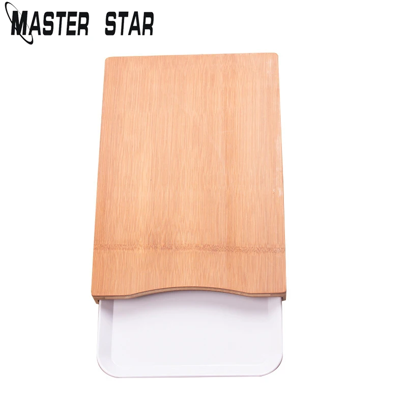 

Master Star Bamboo Kitchen Cutting Board with Drawer Vegetable Meat Tools Kitchen Accessories Chopping Board