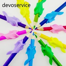 8 шт./лот Мягкая силиконовая ручка карандаш ручки для детей управление Правша письмо от руки Ambidextrous помощь школьные канцелярские принадлежности