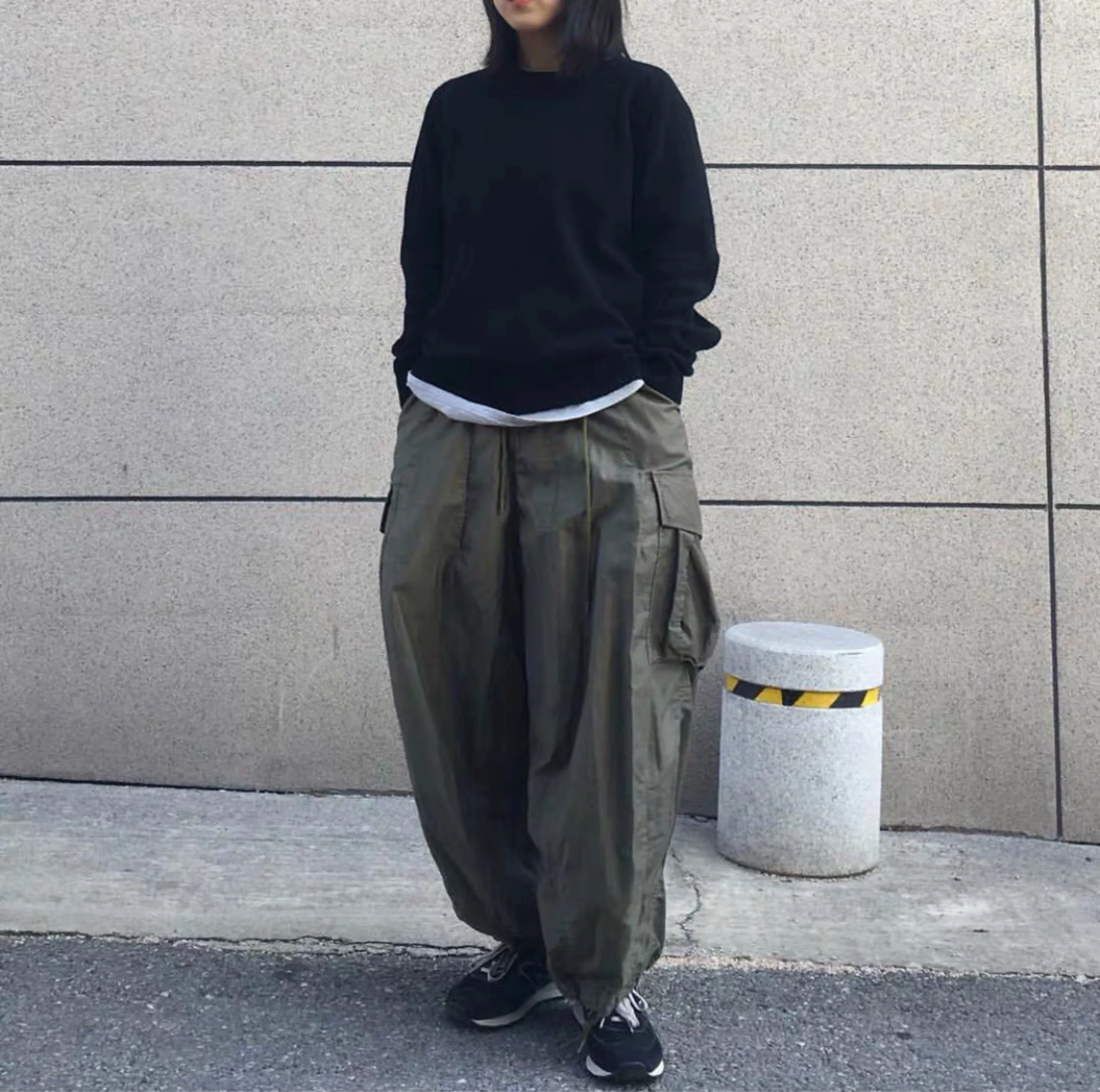 

men and women cargo knickerbockers baggy loose harem wide leg jogger pants