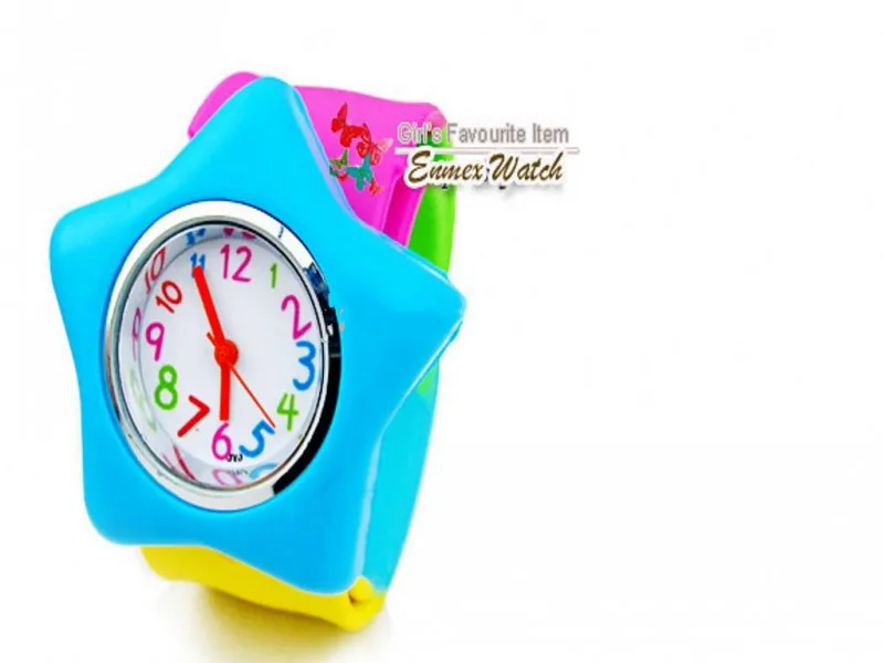 Модный Цветной ремешок для часов конфетный цветной силикон детские спортивные детские наручные часы с защелкой, кварцевые часы