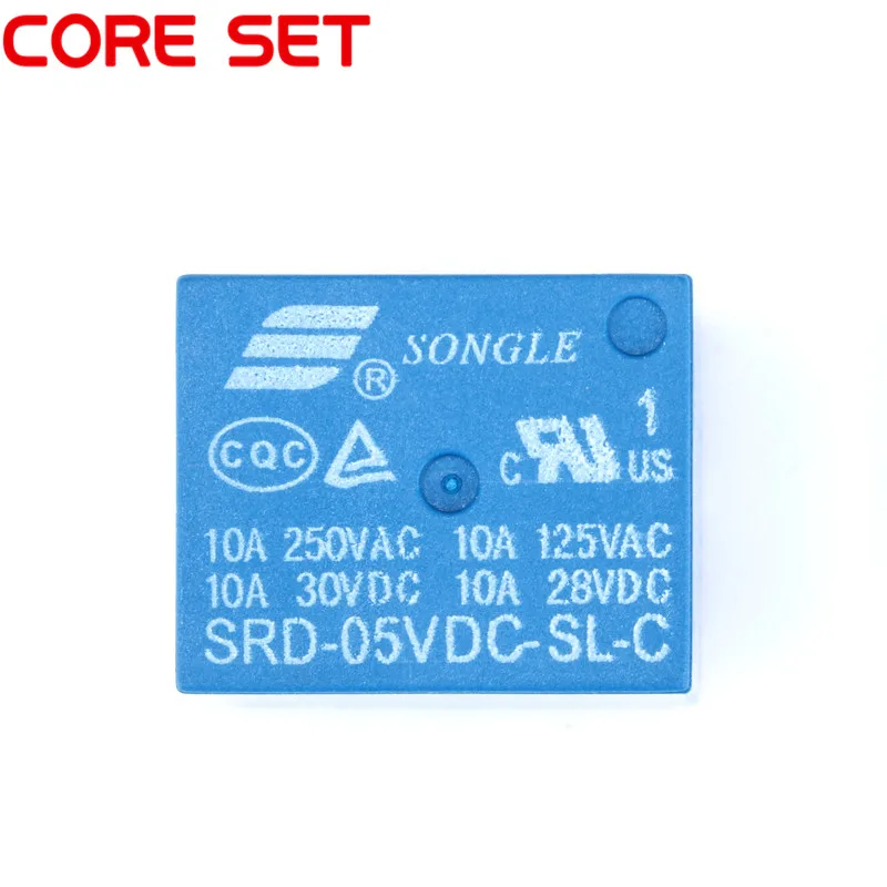 Промо-акция! 5 шт 5 Pins SRD-05VDC-SL-C 5VDC 10A 250VAC Мощность реле PCB Тип T73-5V SRD-5VDC-SL-C 10A 125VAC