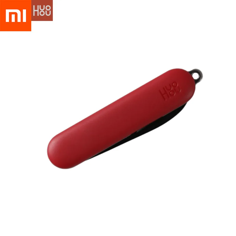 Xiaomi Mijia Huohou мини-нож для распаковки складывающийся Фруктовый нож инструмент для резки походный инструмент открытый пакет для выживания на открытом воздухе зажим для лагеря острый резак - Цвет: Red