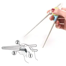 200 пар/лот Стиль Дети раннего обучения разработанные палочки для еды детского просвета палочки дозирующая детская ложка для ZA0850